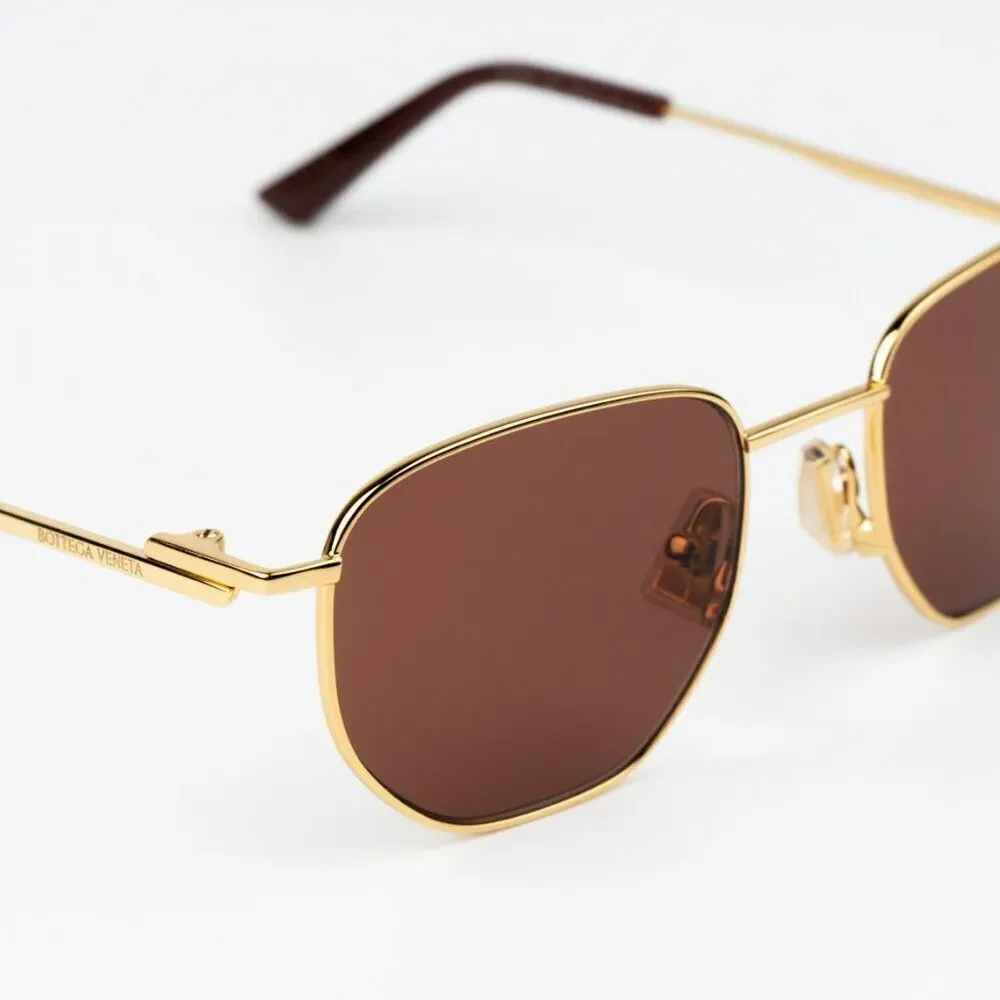 SALE! NEW Bottega Veneta BV1301S 003 Gold Brown Split Panthos Unisex Sunglasses